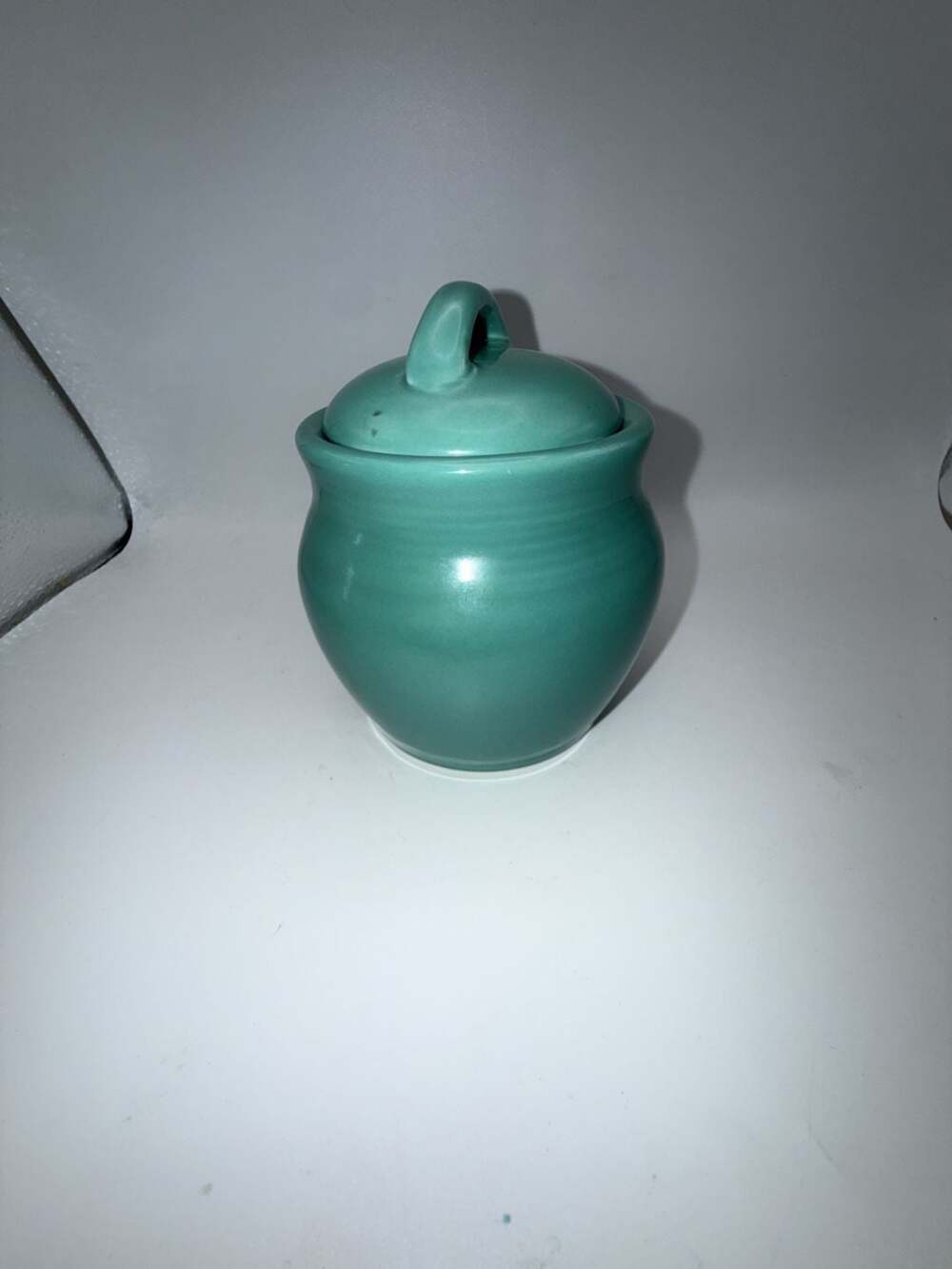Crestview Collection Jade Green Ceramic Lidded Sugar Jar